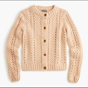 NWOT J.Crew Point Sur Pointelle Cardigan